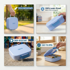 Bento Lunch Box for Kids & Adults - Large 5-Compartment, Leakproof