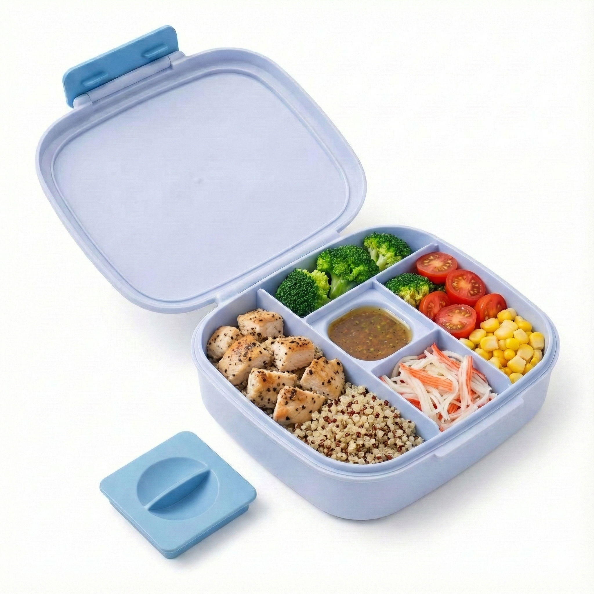 Bento Lunch Box for Kids & Adults - Large 5-Compartment, Leakproof