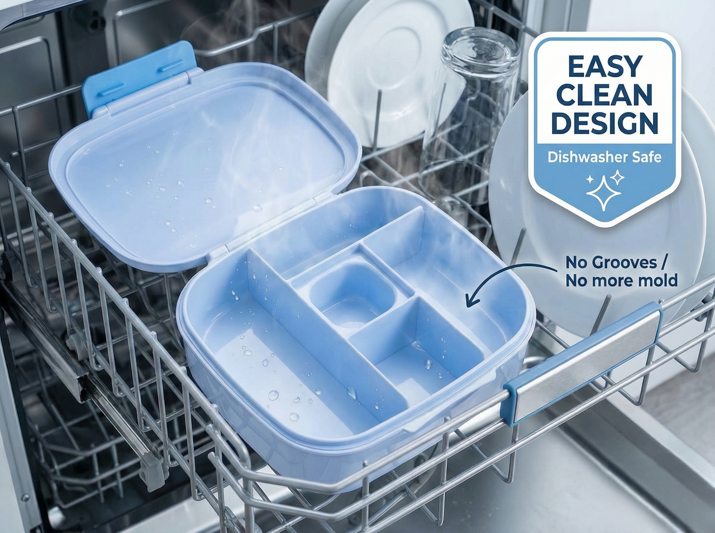 Bento Lunch Box for Kids & Adults - Large 5-Compartment, Leakproof