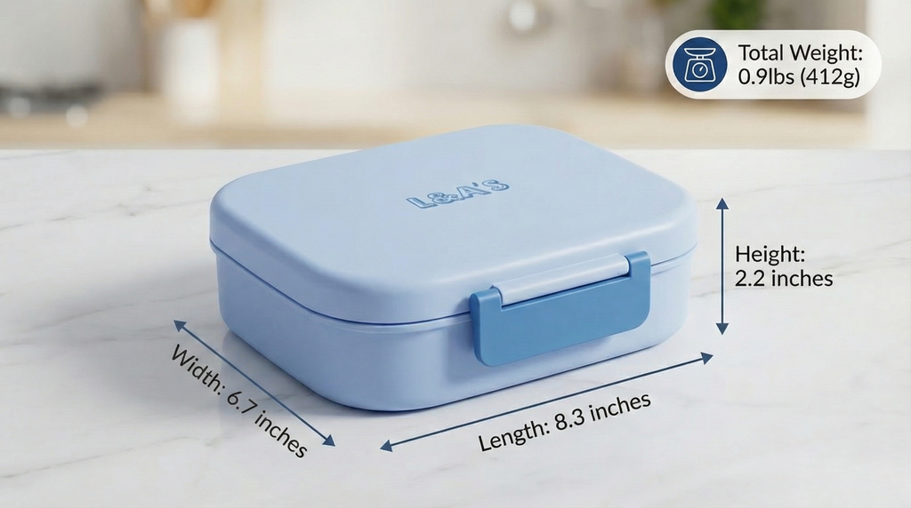 Bento Lunch Box for Kids & Adults - Large 5-Compartment, Leakproof